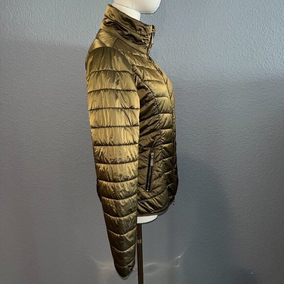 EQUESTRIAN STOCKHOLM LIGHTWEIGHT PERFORMANCE NYLON PUFFER JACKET in BRONZE - S - Picture 6 of 14